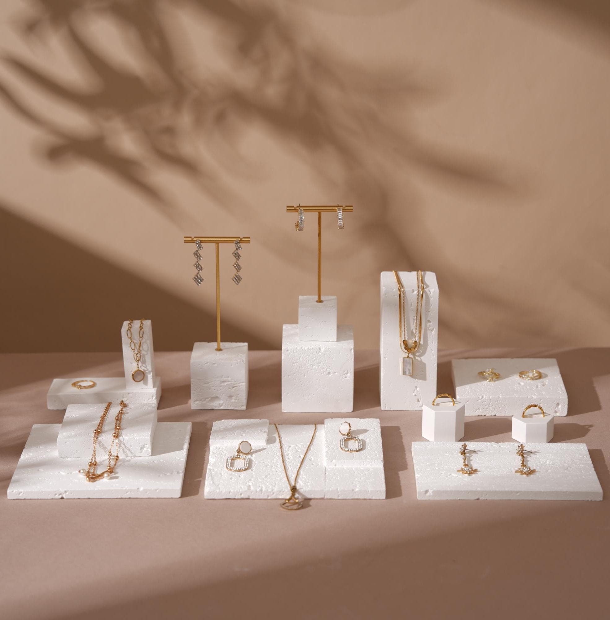 Elegant Gypsum Jewelry Display