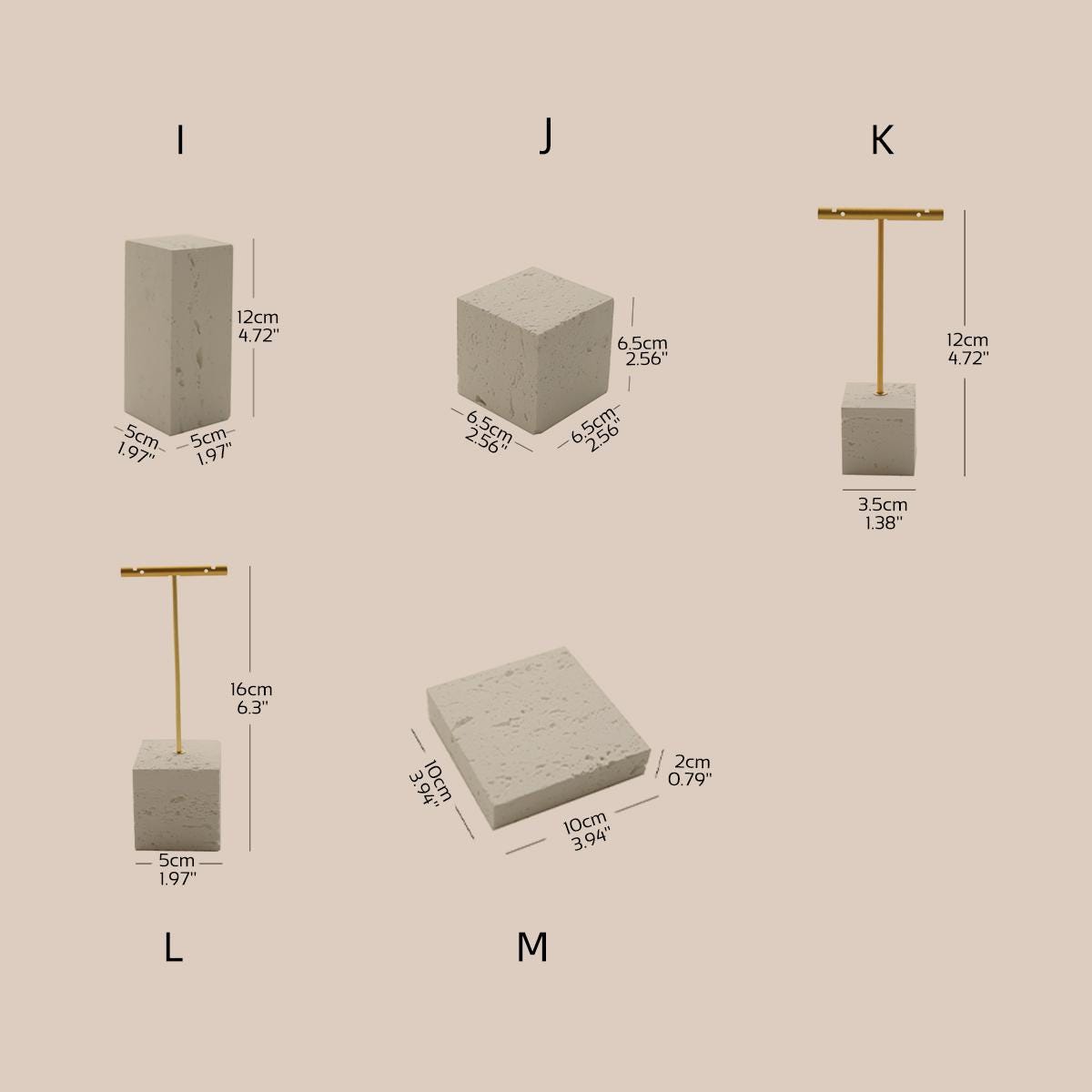 Elegant Gypsum Jewelry Display