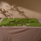 Green Felt Jewelry Display Set: Ring, Necklace, Earring Organizer