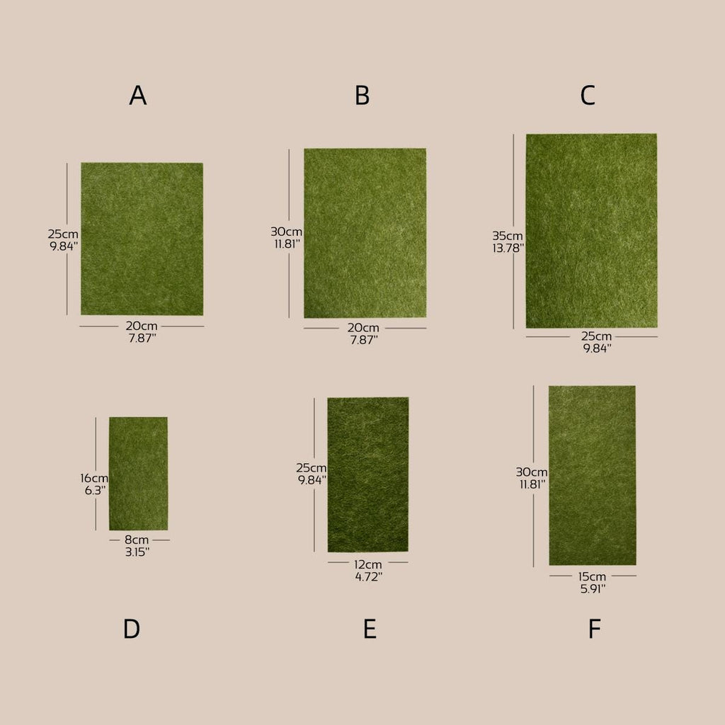 Green Felt Jewelry Display Set: Ring, Necklace, Earring Organizer