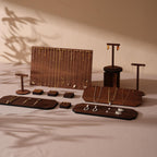 Walnut Veneer Jewelry Display Prop