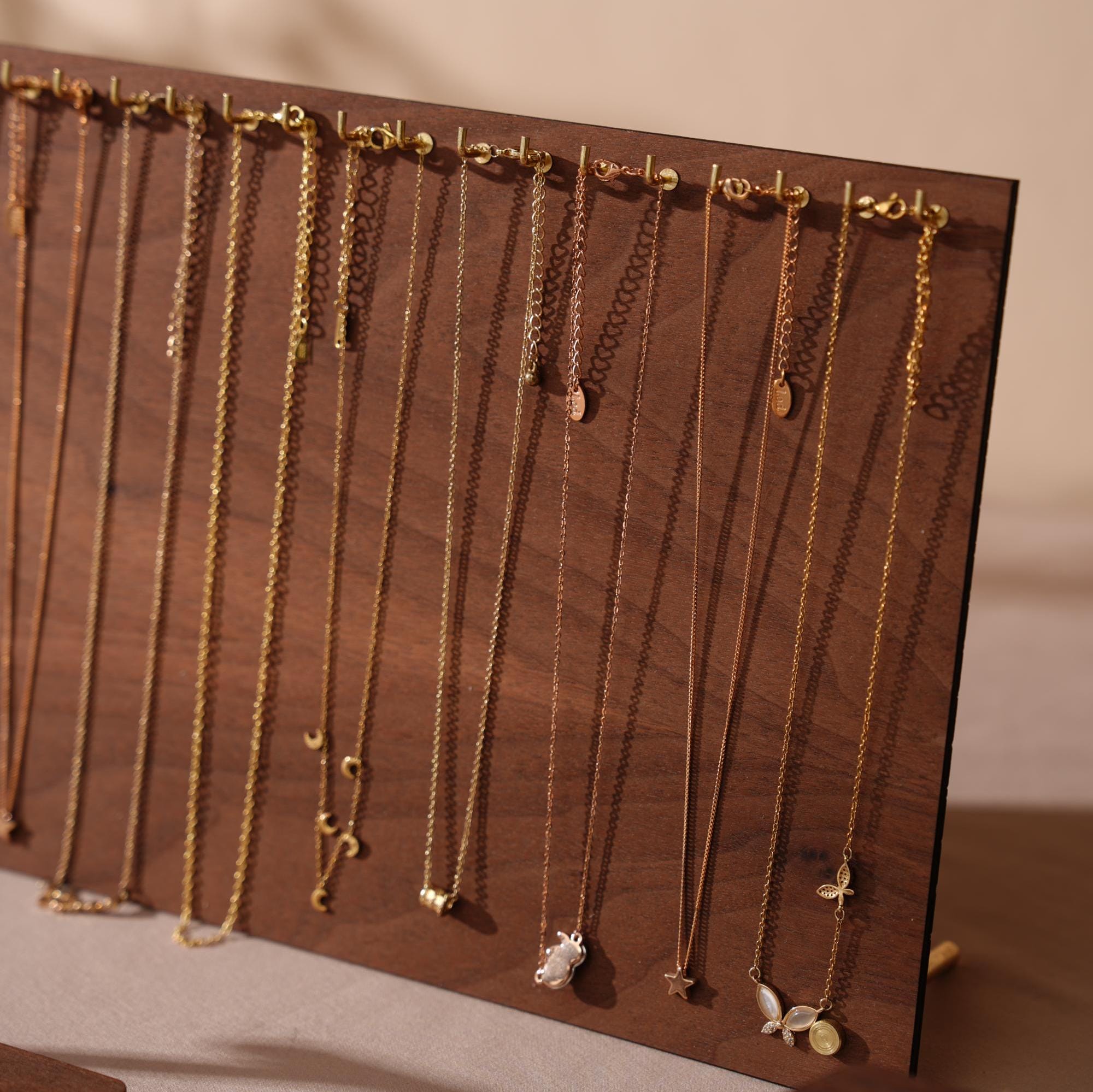 Walnut Veneer Jewelry Display Prop