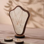 Elegant Jewelry Display Set: Stone-Look Necklace, Ring & Earring Organizer
