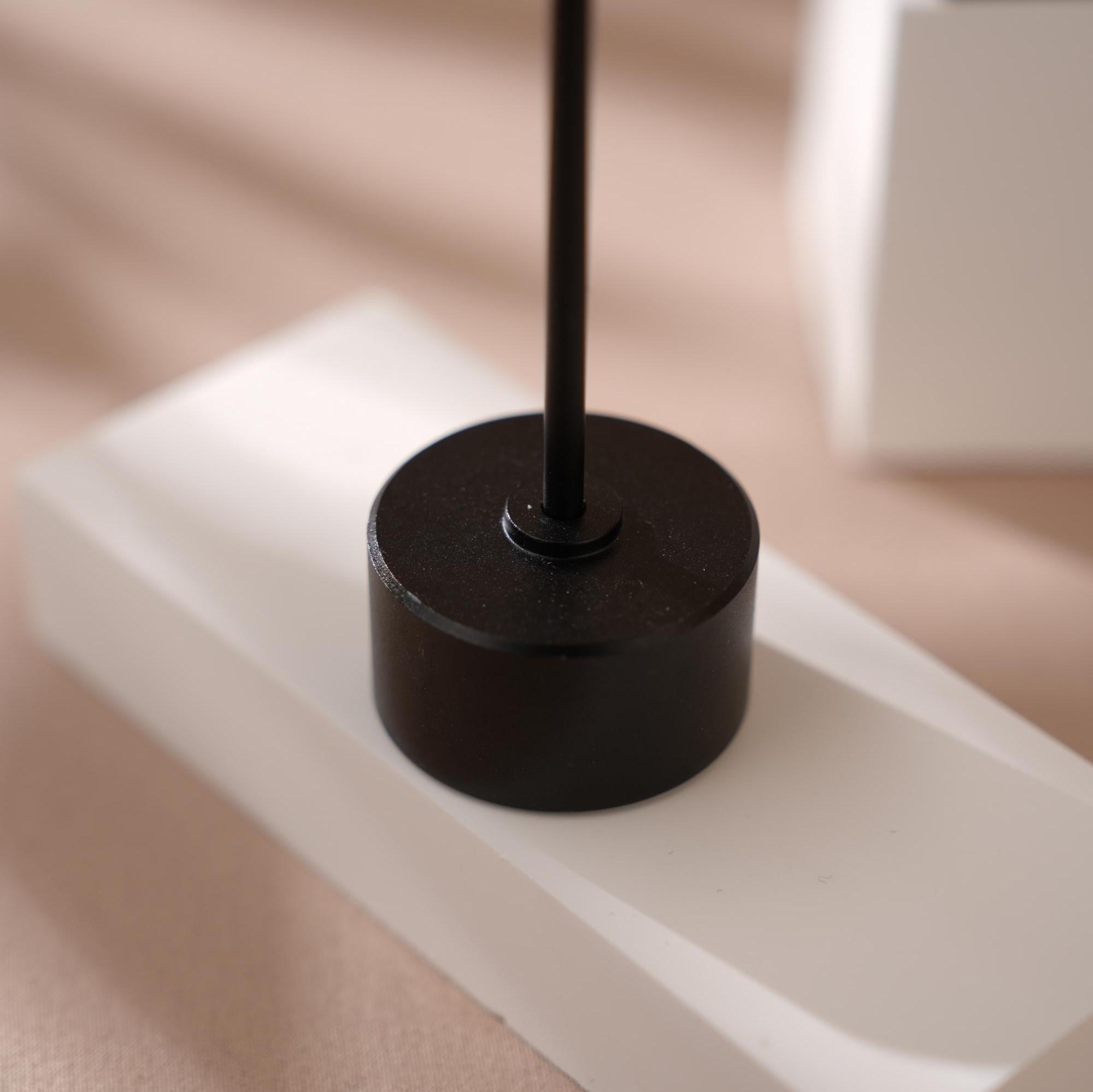 Black T Bar Earring Holder: Gypsum Jewelry Display Stand