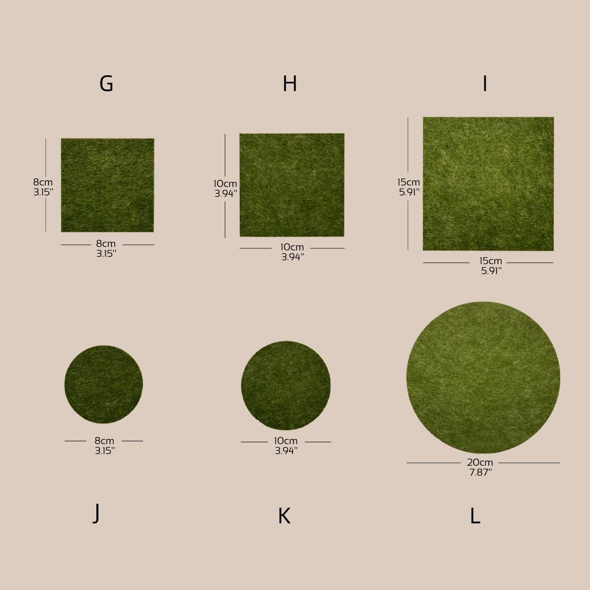 Green Felt Jewelry Display Set: Ring, Necklace, Earring Organizer