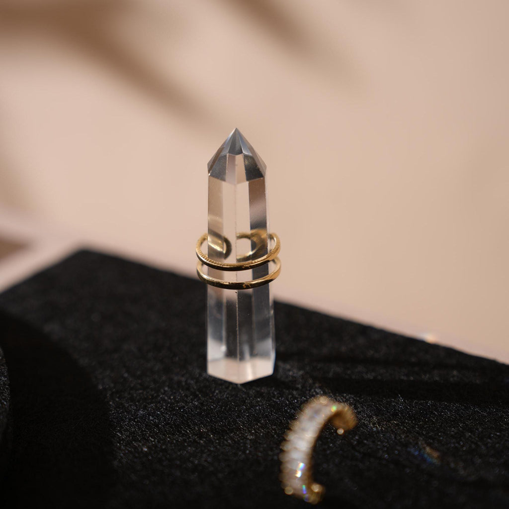 Black Felt Jewelry Display Set: Necklace, Ring, Earring Showcase