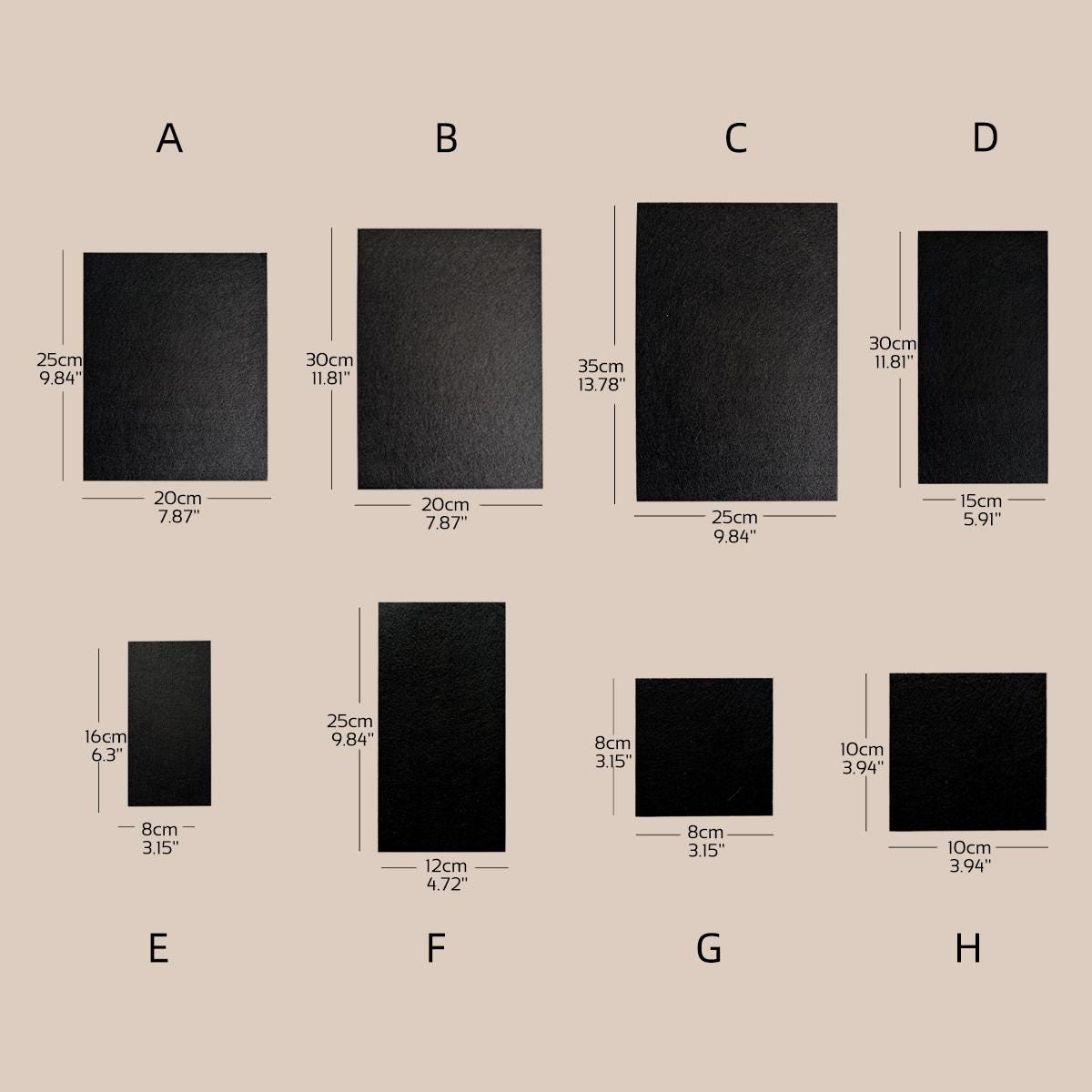 Black Felt Jewelry Display Set: Necklace, Ring, Earring Showcase