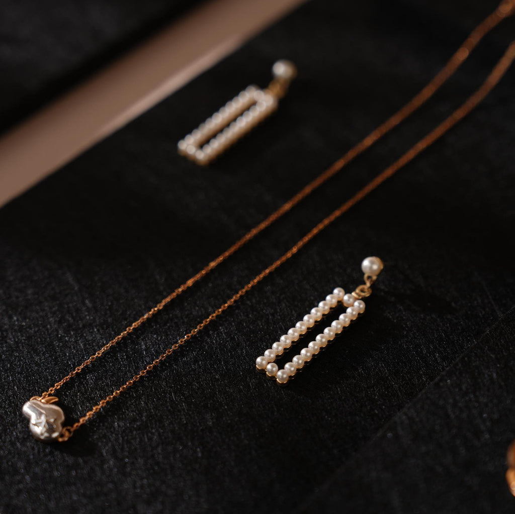 Black Felt Jewelry Display Set: Necklace, Ring, Earring Showcase