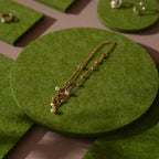 Green Felt Jewelry Display Set: Ring, Necklace, Earring Organizer