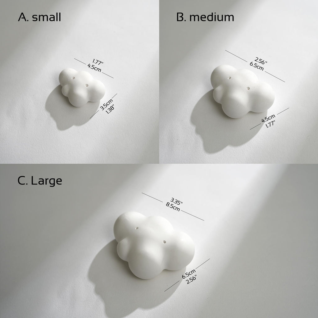 Gypsum Cloud Earring Display Holder: Stud Stand Dish