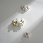 Gypsum Cloud Earring Display Holder: Stud Stand Dish