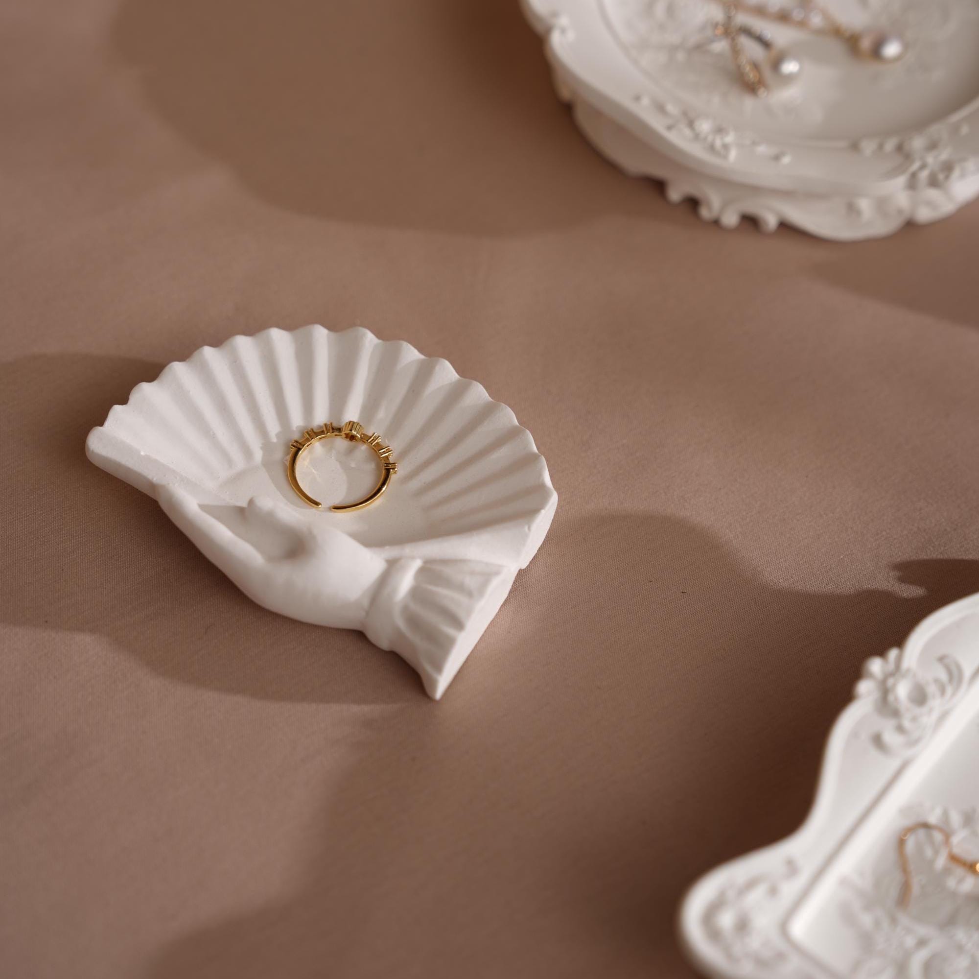 Neoclassical Gypsum Jewelry Holder Set