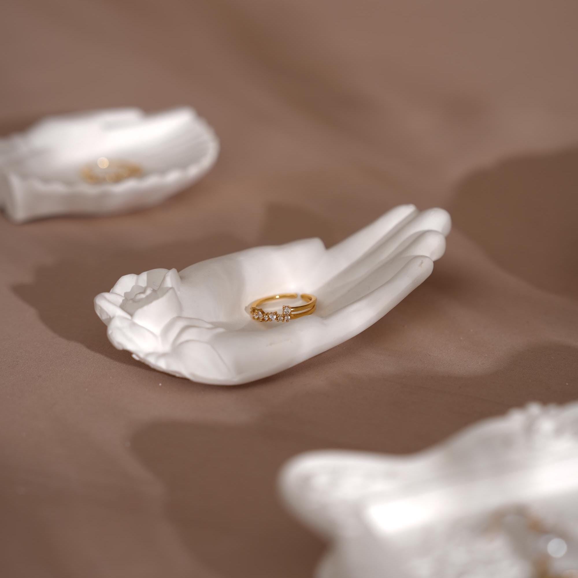 Neoclassical Gypsum Jewelry Holder Set