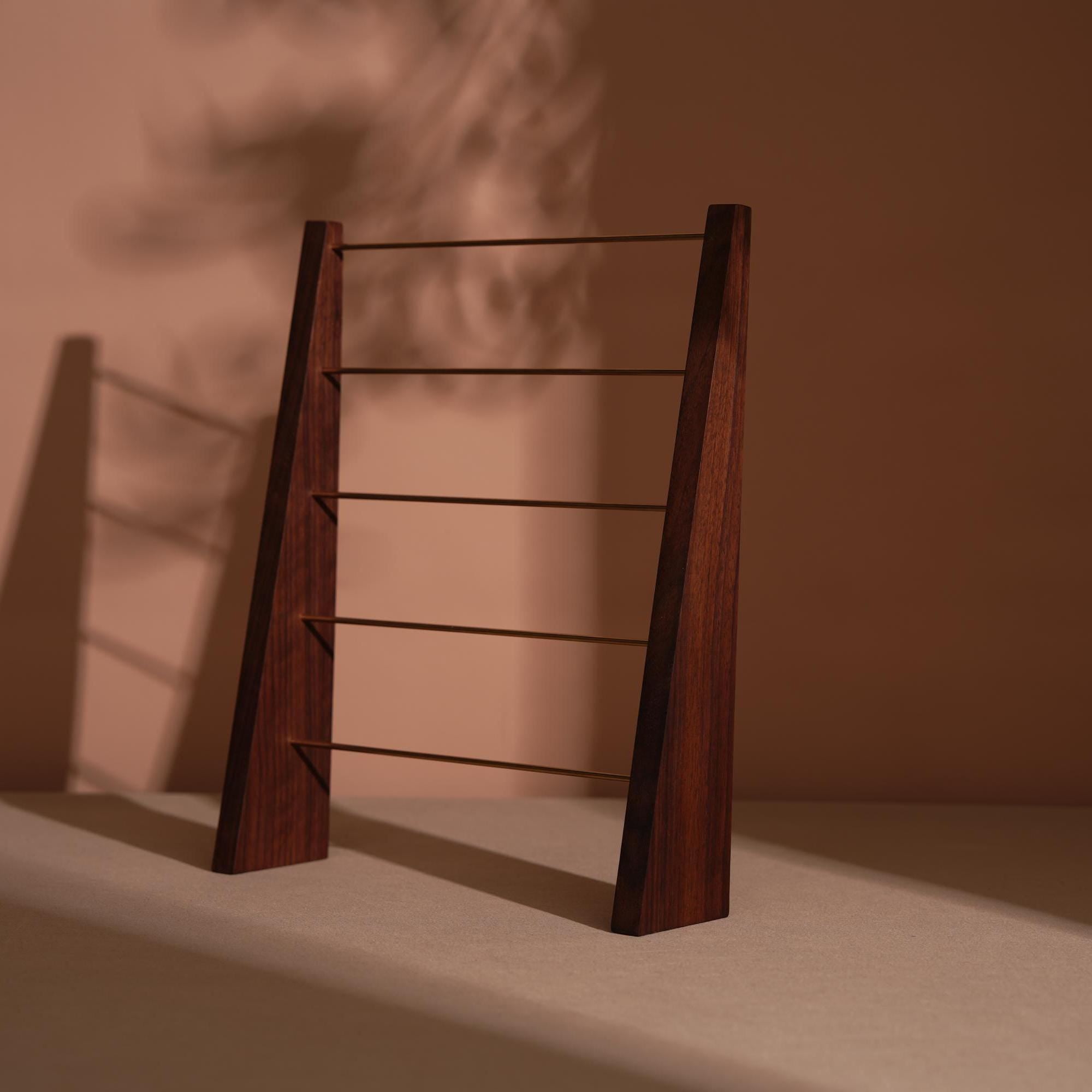 Walnut Earring Display Stand