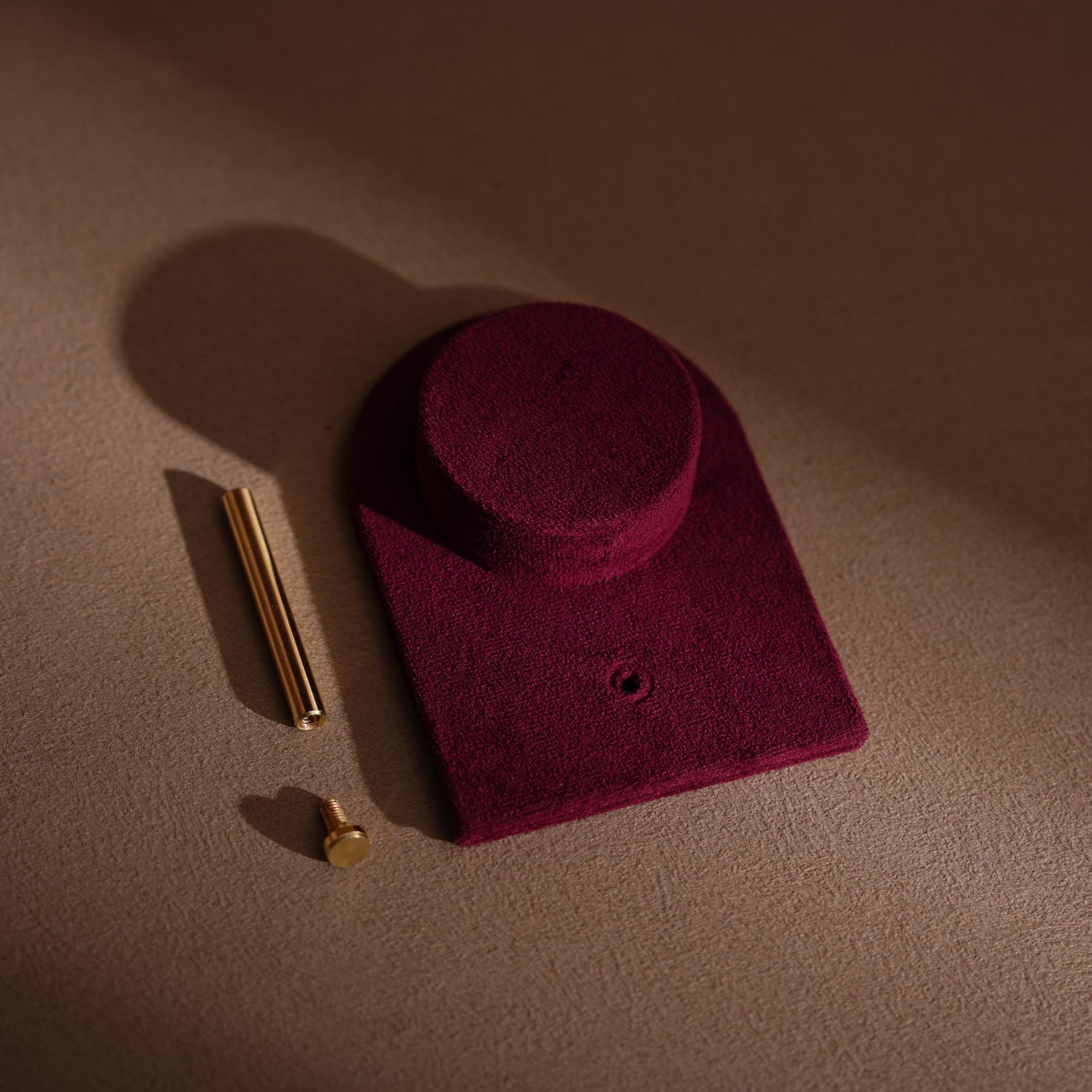 Suede Bracelet Holder Display: Brass Stand Jewelry Organizer