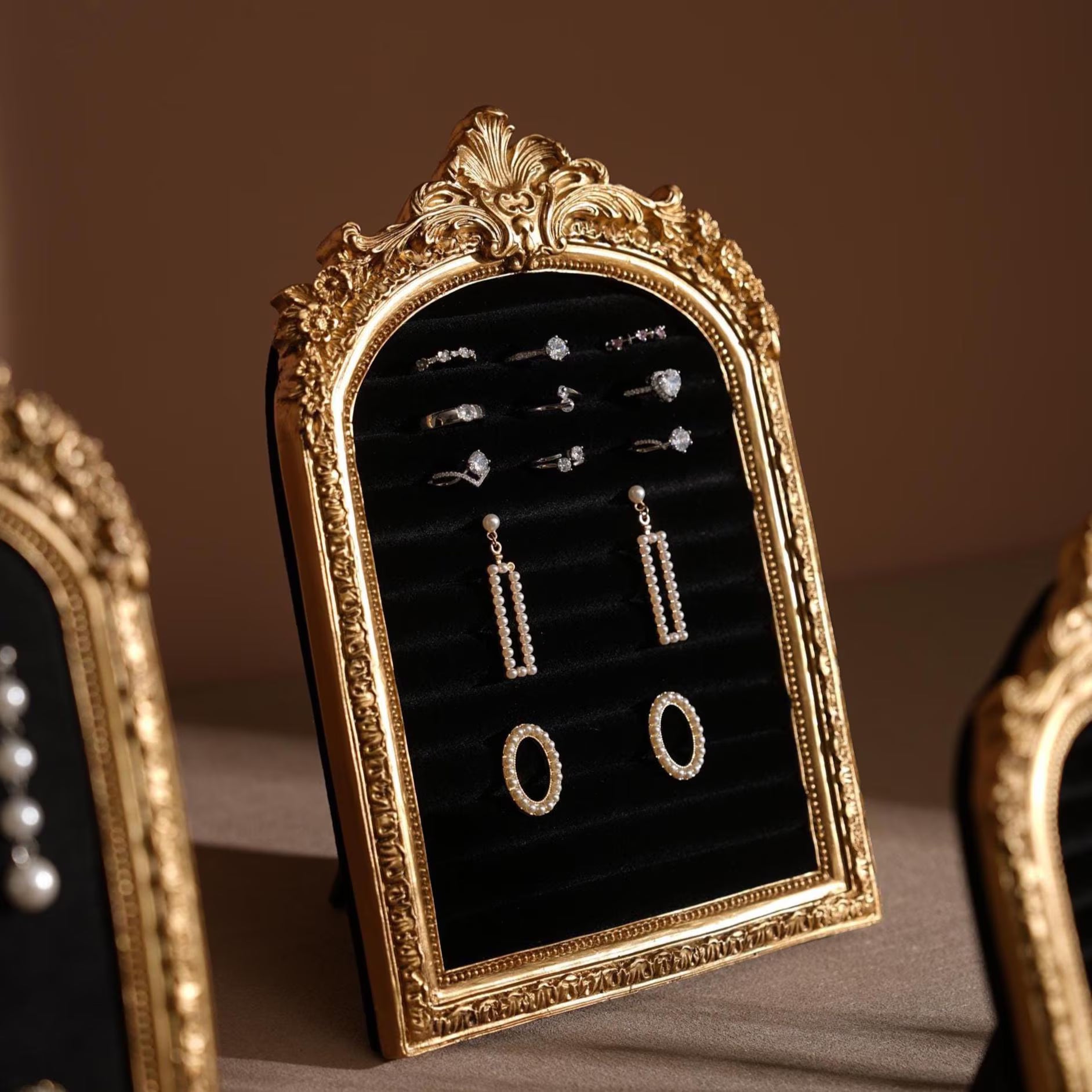 Rococo 3-Way Jewelry Display Frame | Tabletop Stand & Wall-Mount