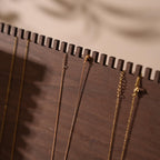 Walnut Veneer Jewelry Display Set