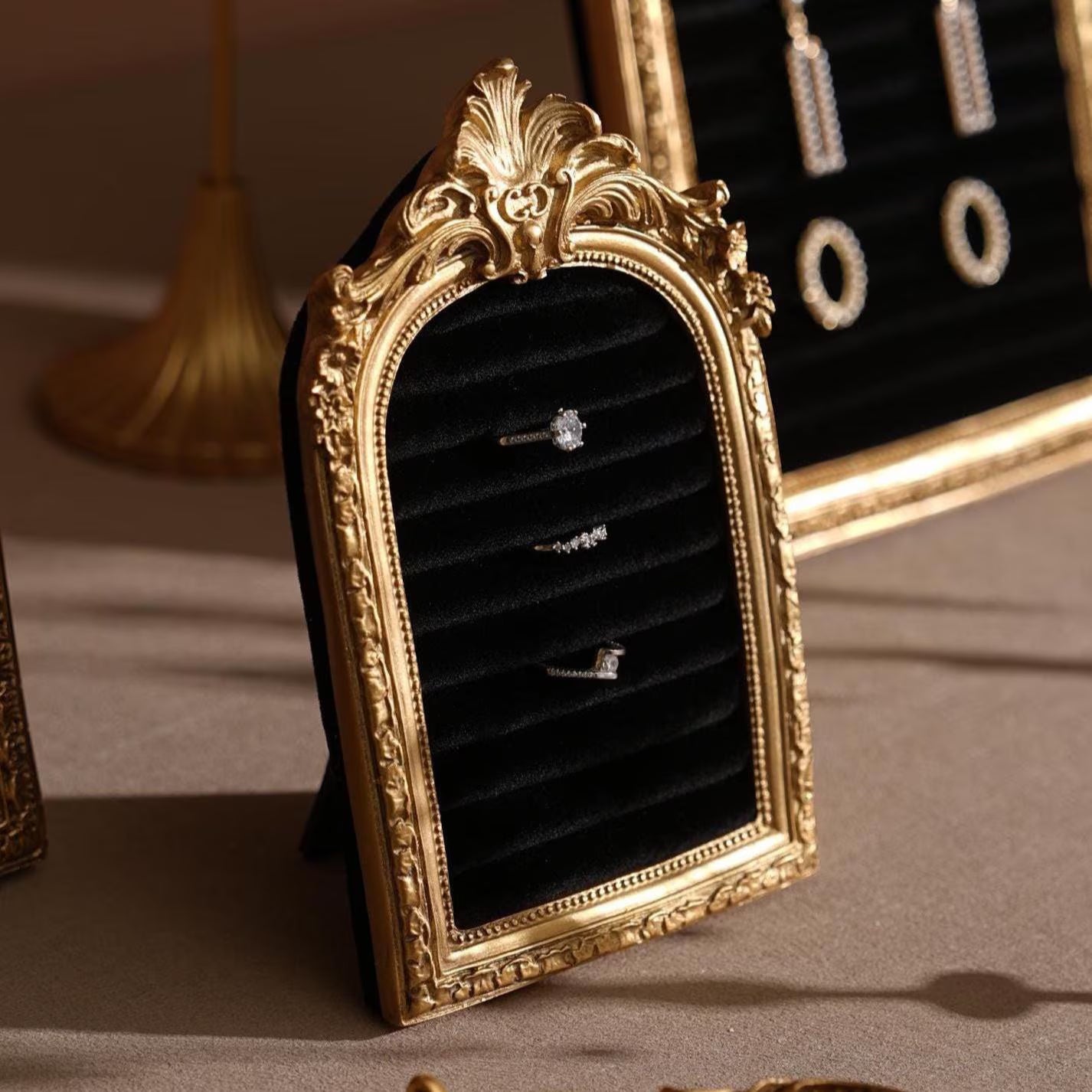 Rococo 3-Way Jewelry Display Frame | Tabletop Stand & Wall-Mount