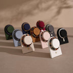 Suede Bracelet Holder Display: Brass Stand Jewelry Organizer