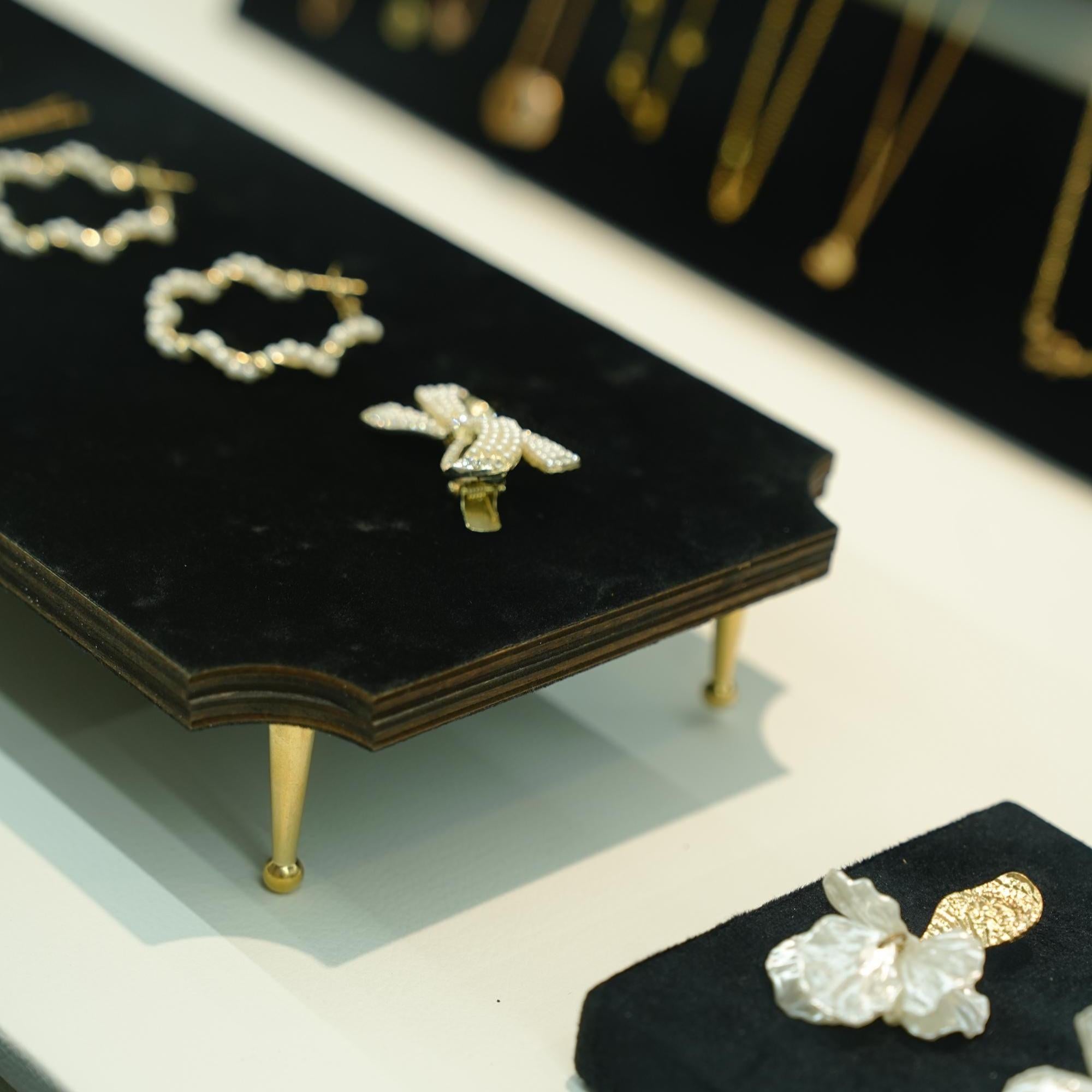 Black Suede Jewelry Display Set