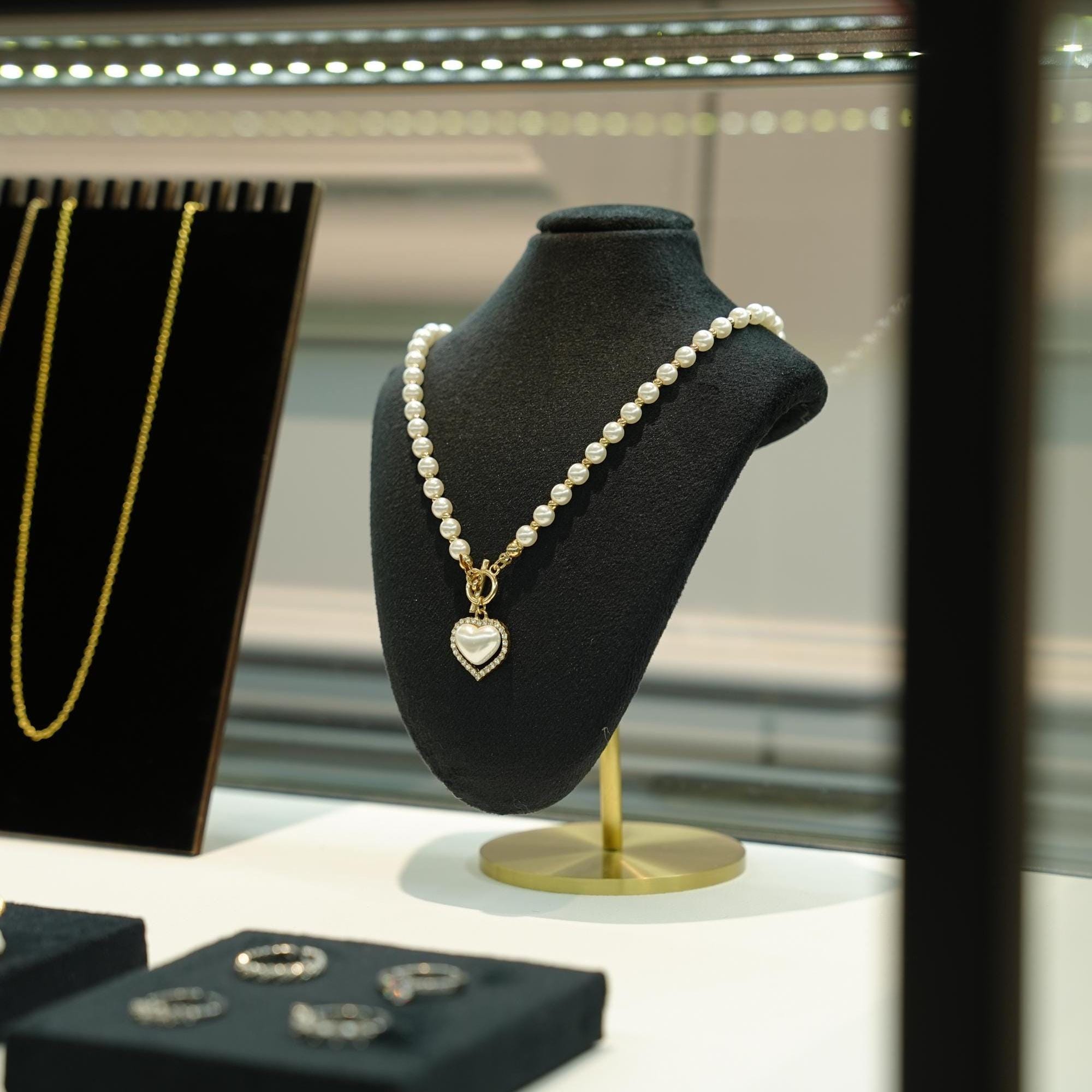 Black Suede Jewelry Display Set