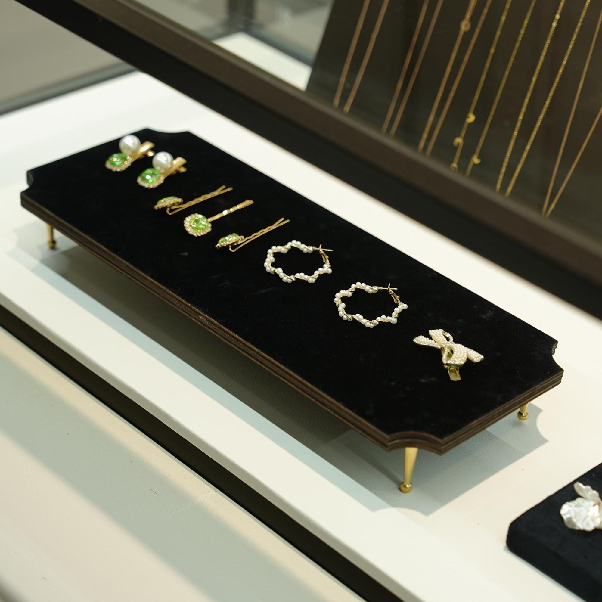 Black Suede Jewelry Display Set