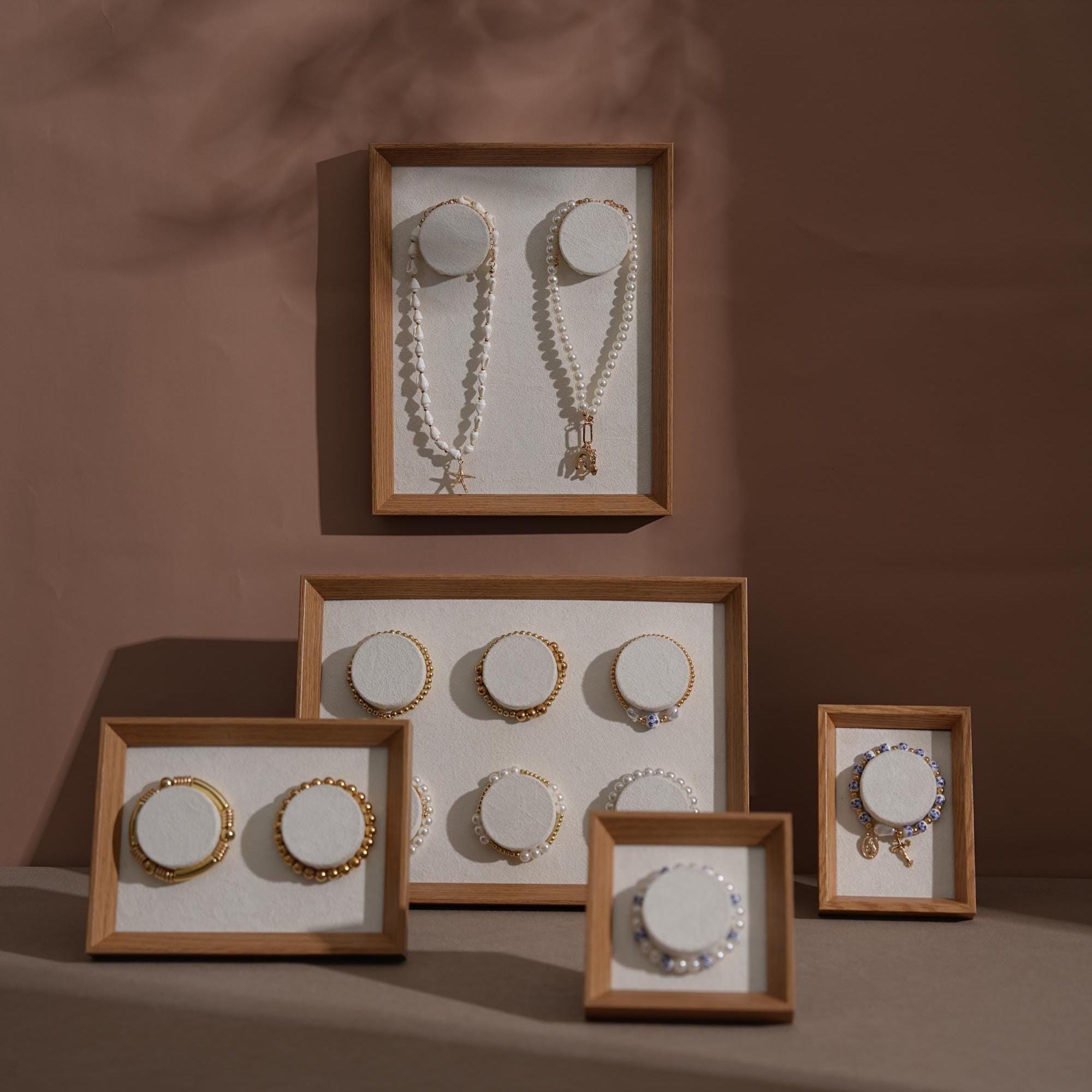 Vegan Suede Bracelet Display Frame Set
