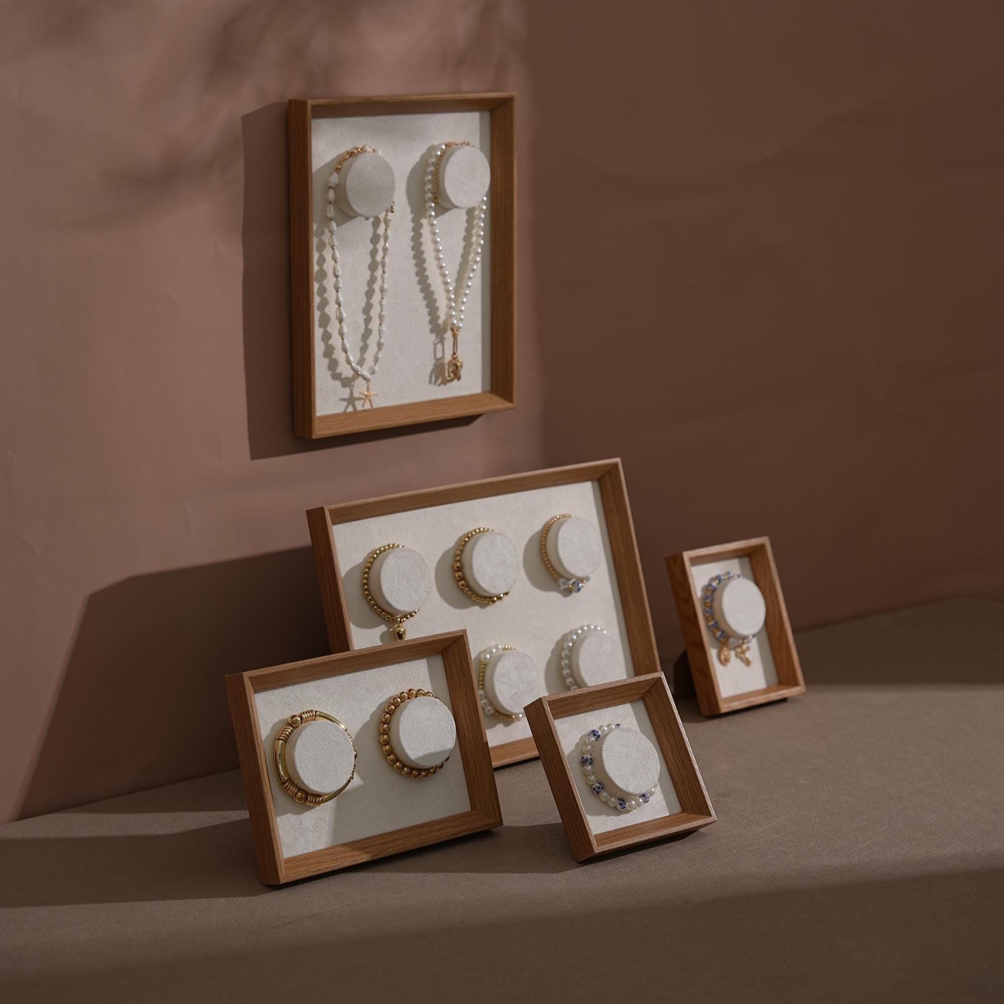 Vegan Suede Bracelet Display Frame Set
