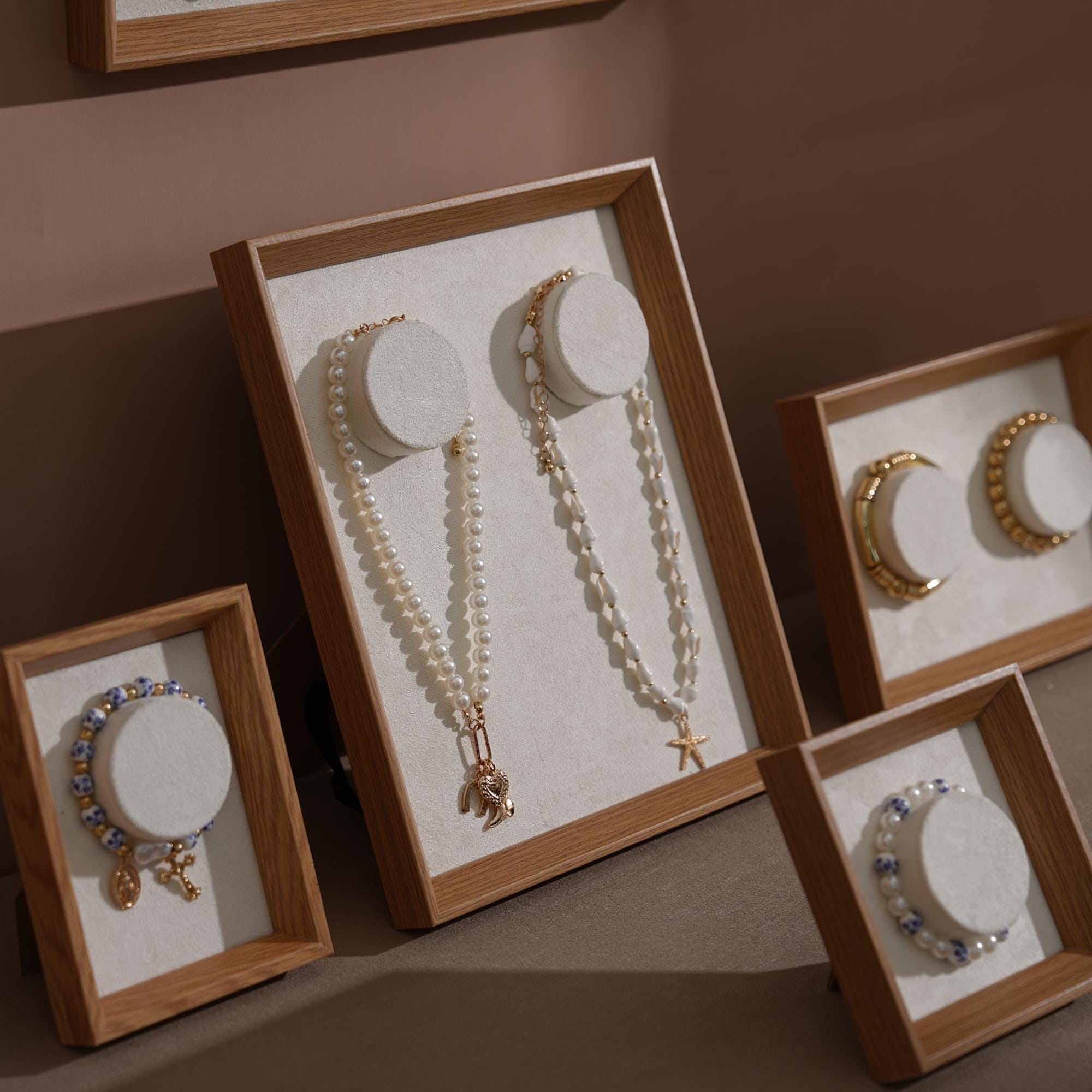 Vegan Suede Bracelet Display Frame Set