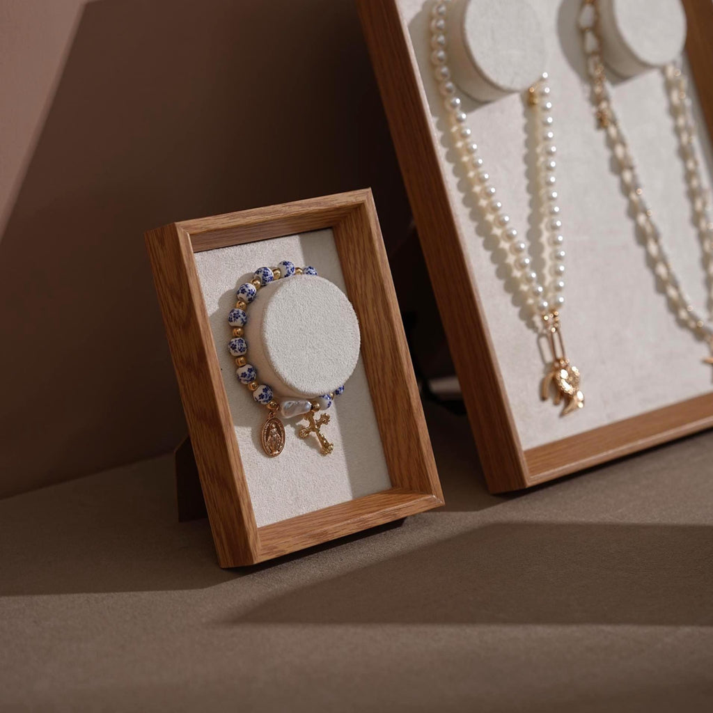 Vegan Suede Bracelet Display Frame Set