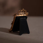 Gold Crown Ring Holder: Vegan Suede Jewelry Display Frame