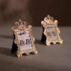 Gold Crown Ring Holder: Vegan Suede Jewelry Display Frame
