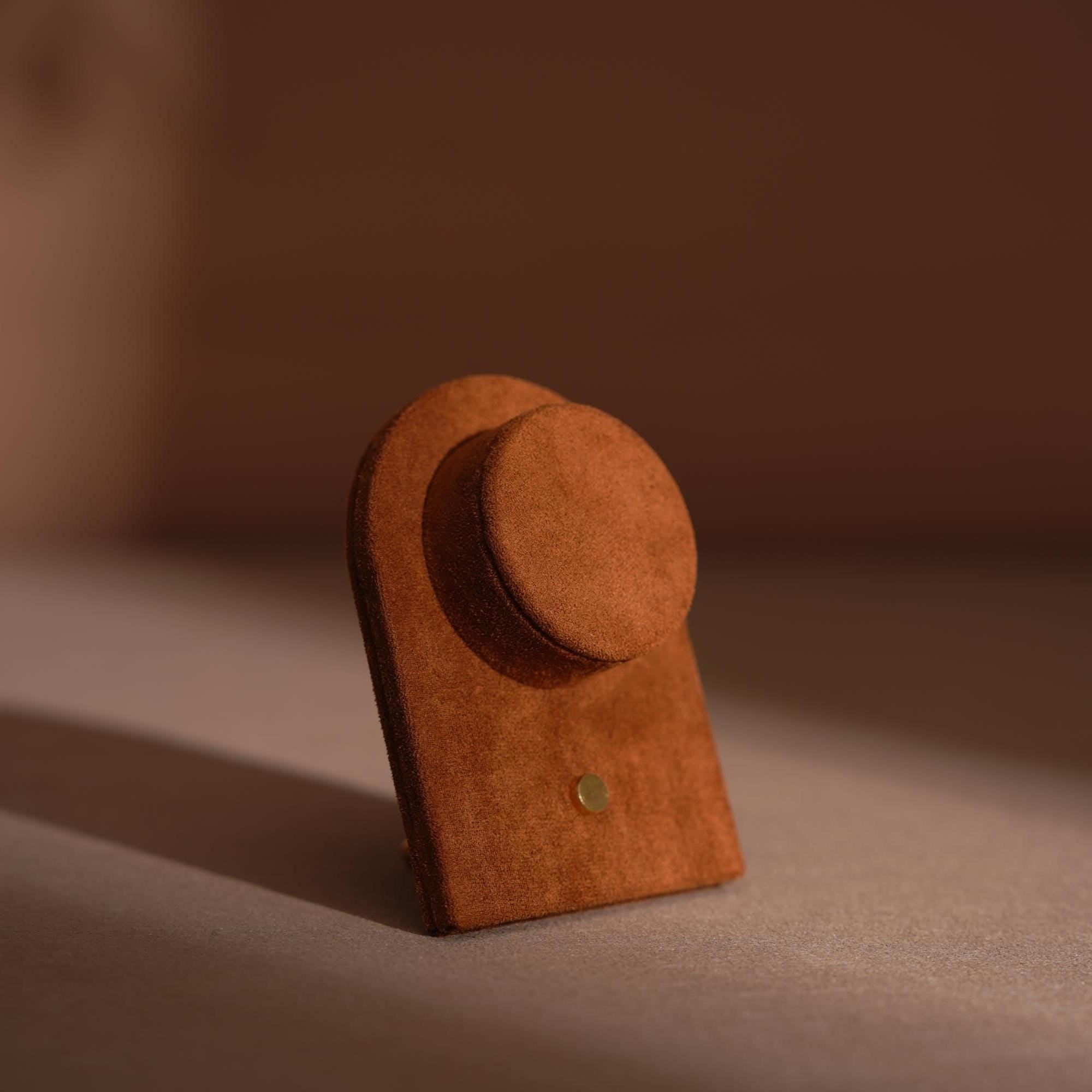 Suede Bracelet Holder Display: Brass Stand Jewelry Organizer