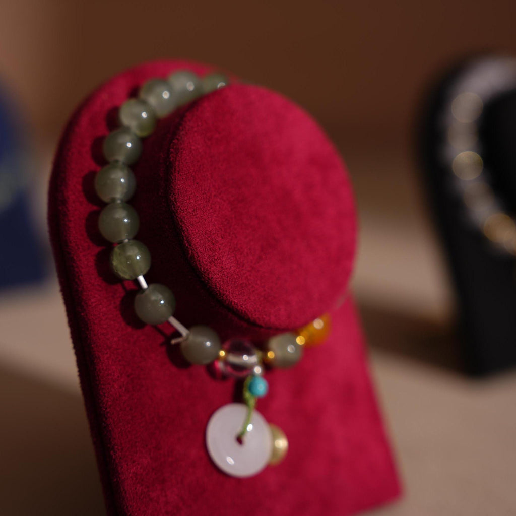 Suede Bracelet Holder Display: Brass Stand Jewelry Organizer