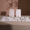 Off White Felt Jewelry Display Set: Ring, Necklace, Bracelet Showcase