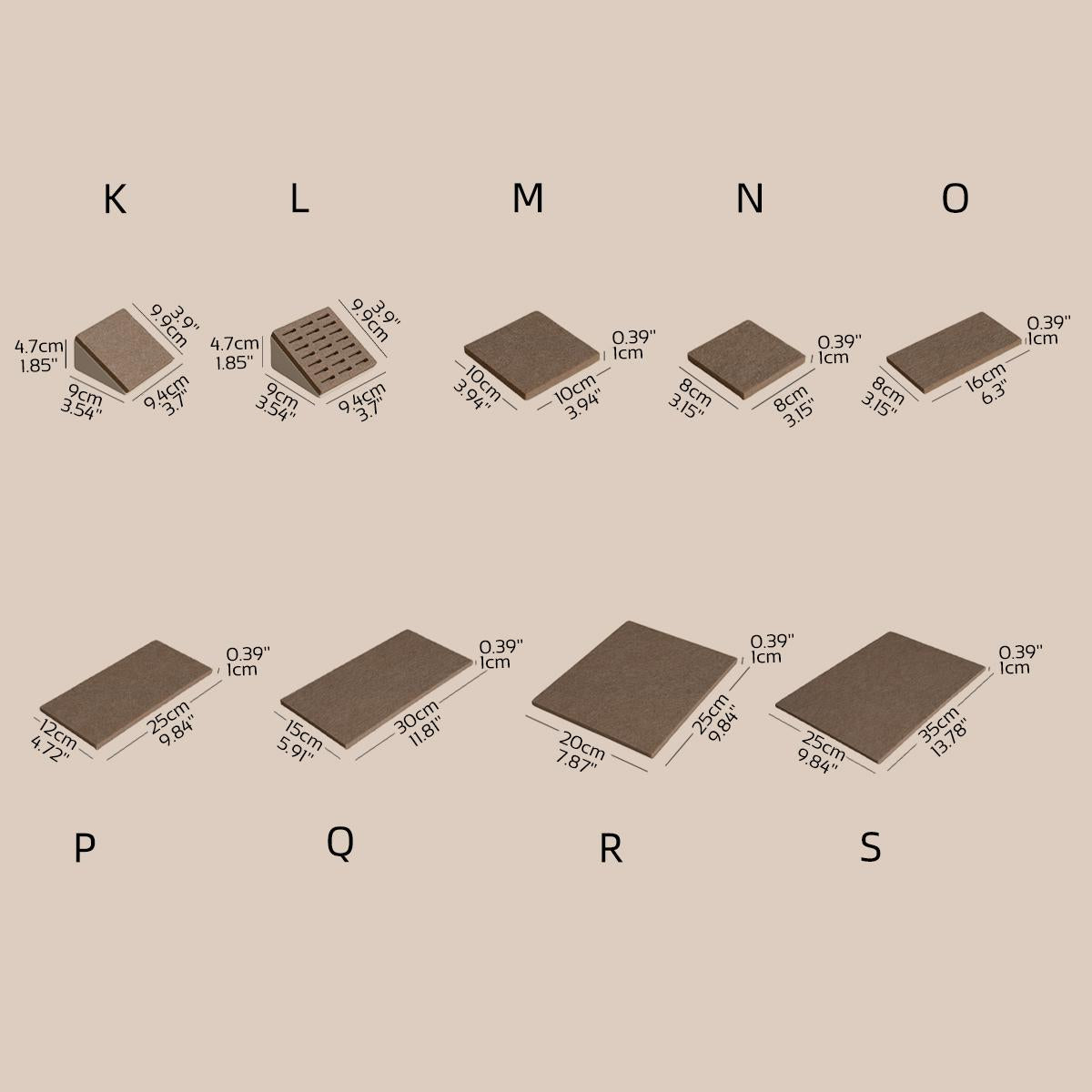 Beige Felt Jewelry Display Set: Ring, Necklace, Bracelet and Earring Showcase Prop