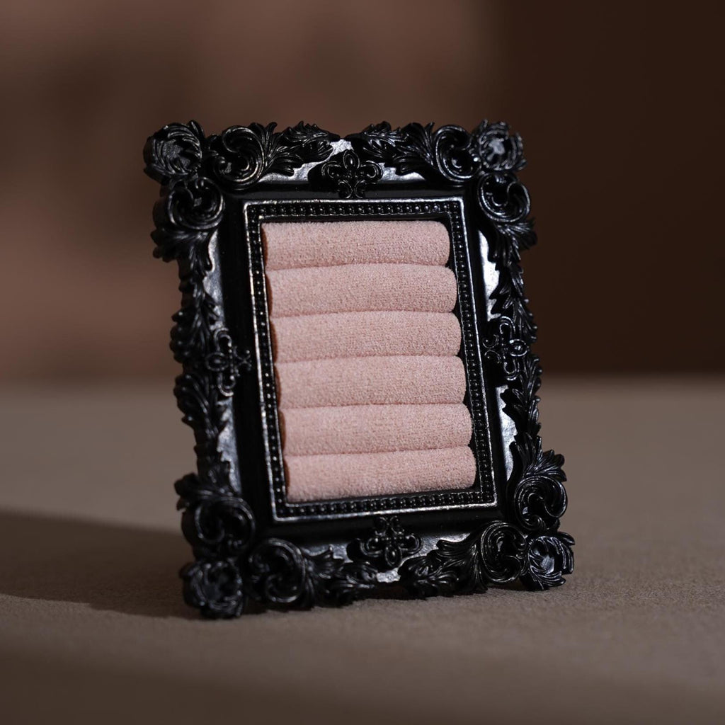 Black Rococo Ring & Earring Display Stand