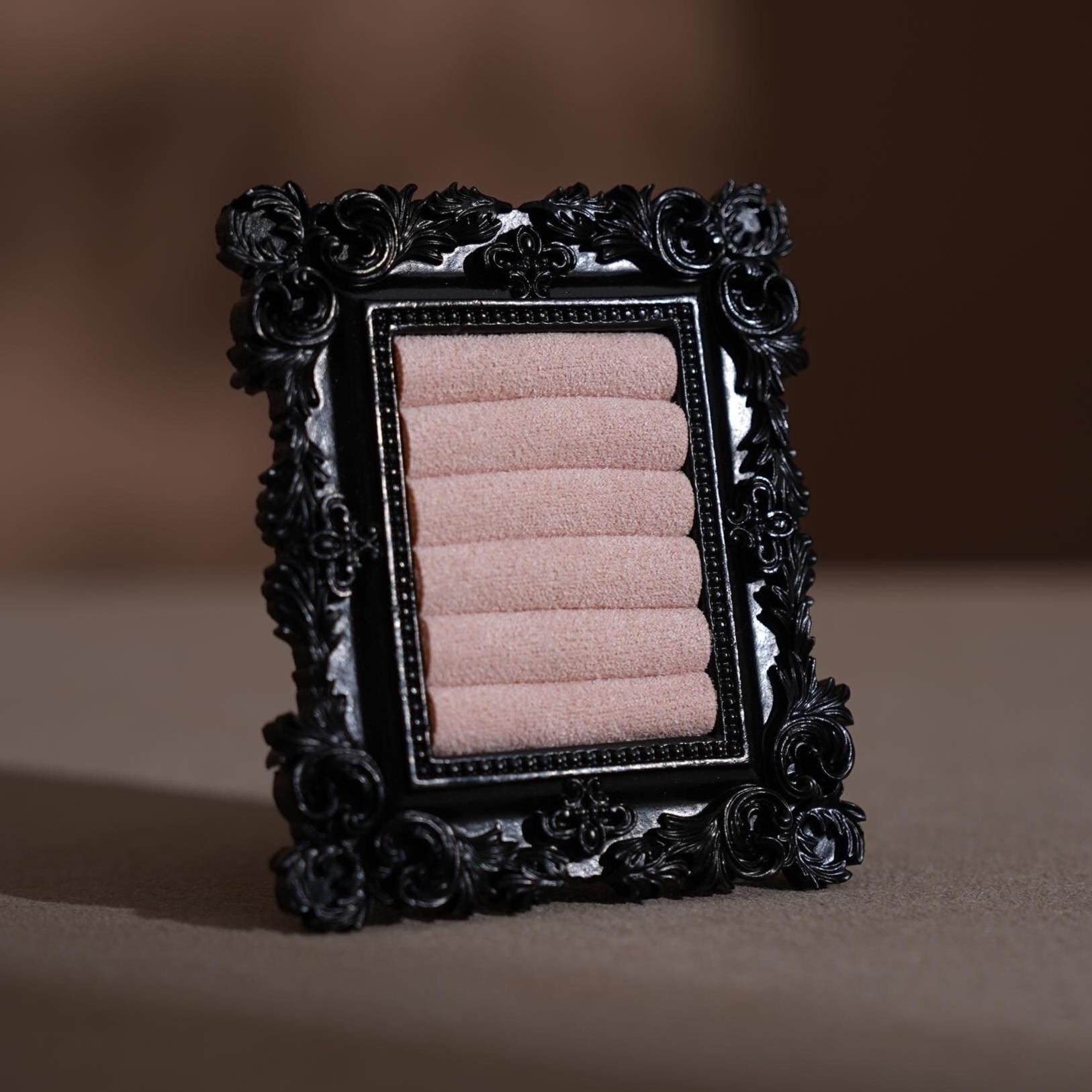 Black Rococo Ring & Earring Display Stand