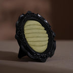 Rococo-Style Black Ring Stand