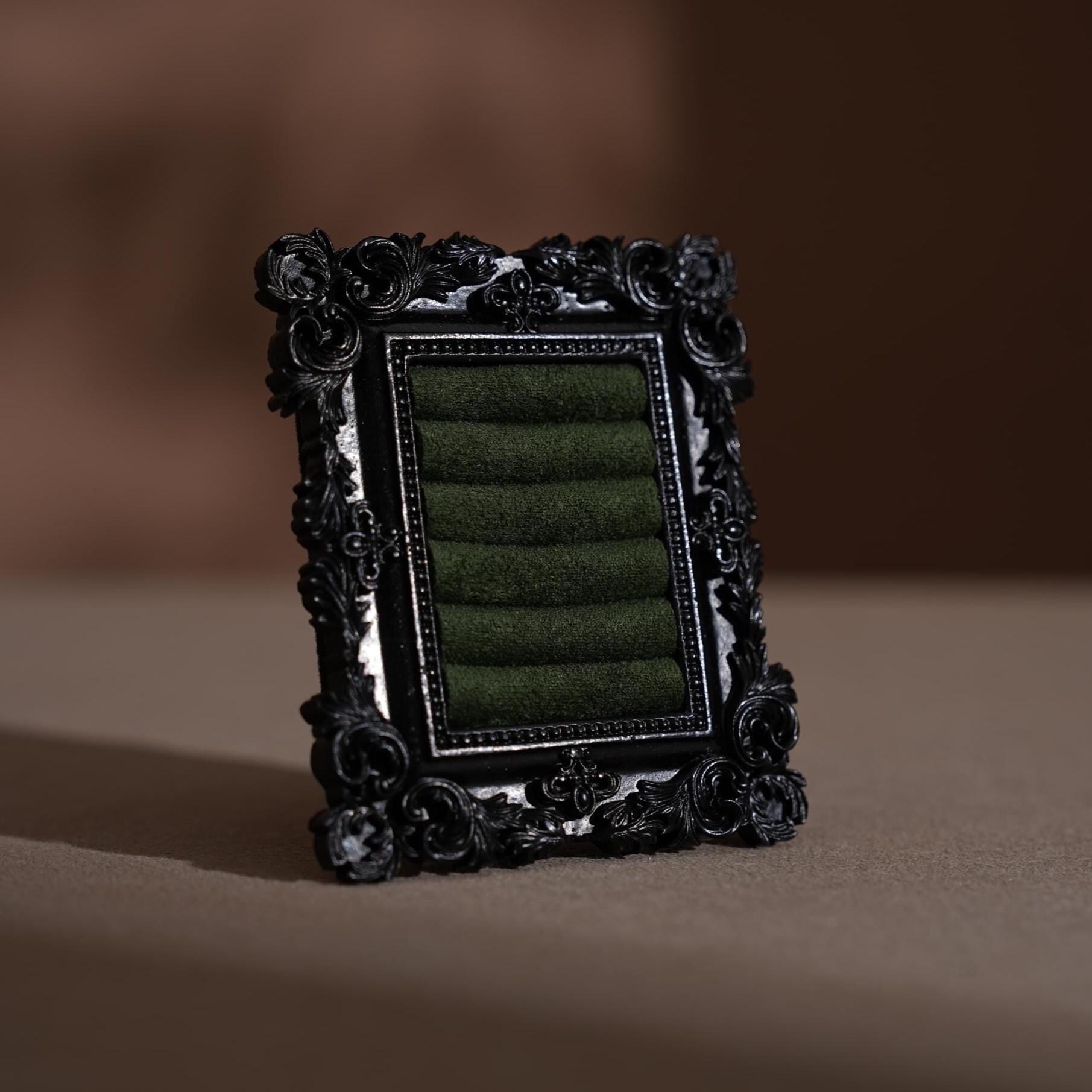 Black Rococo Ring & Earring Display Stand