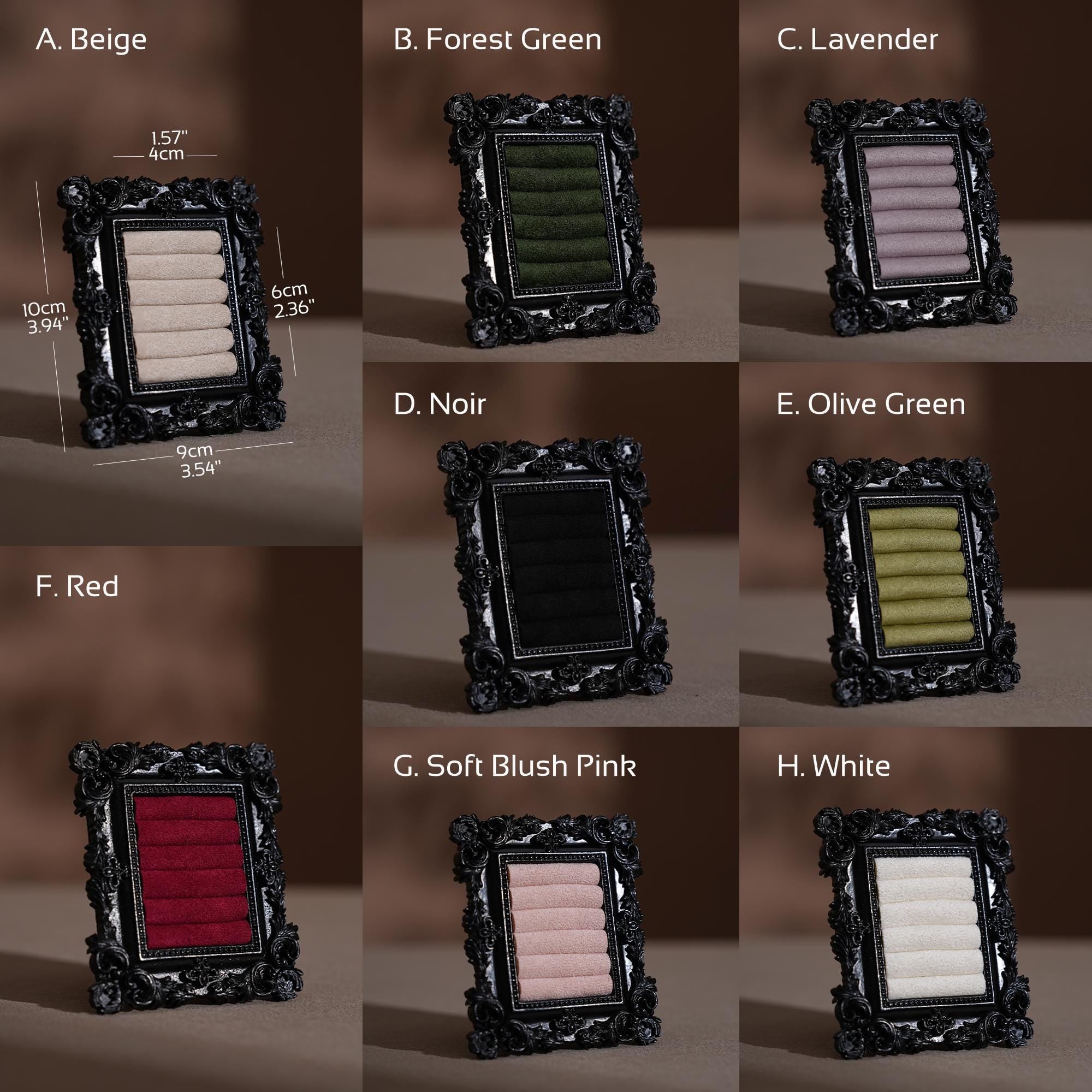 Black Rococo Ring & Earring Display Stand