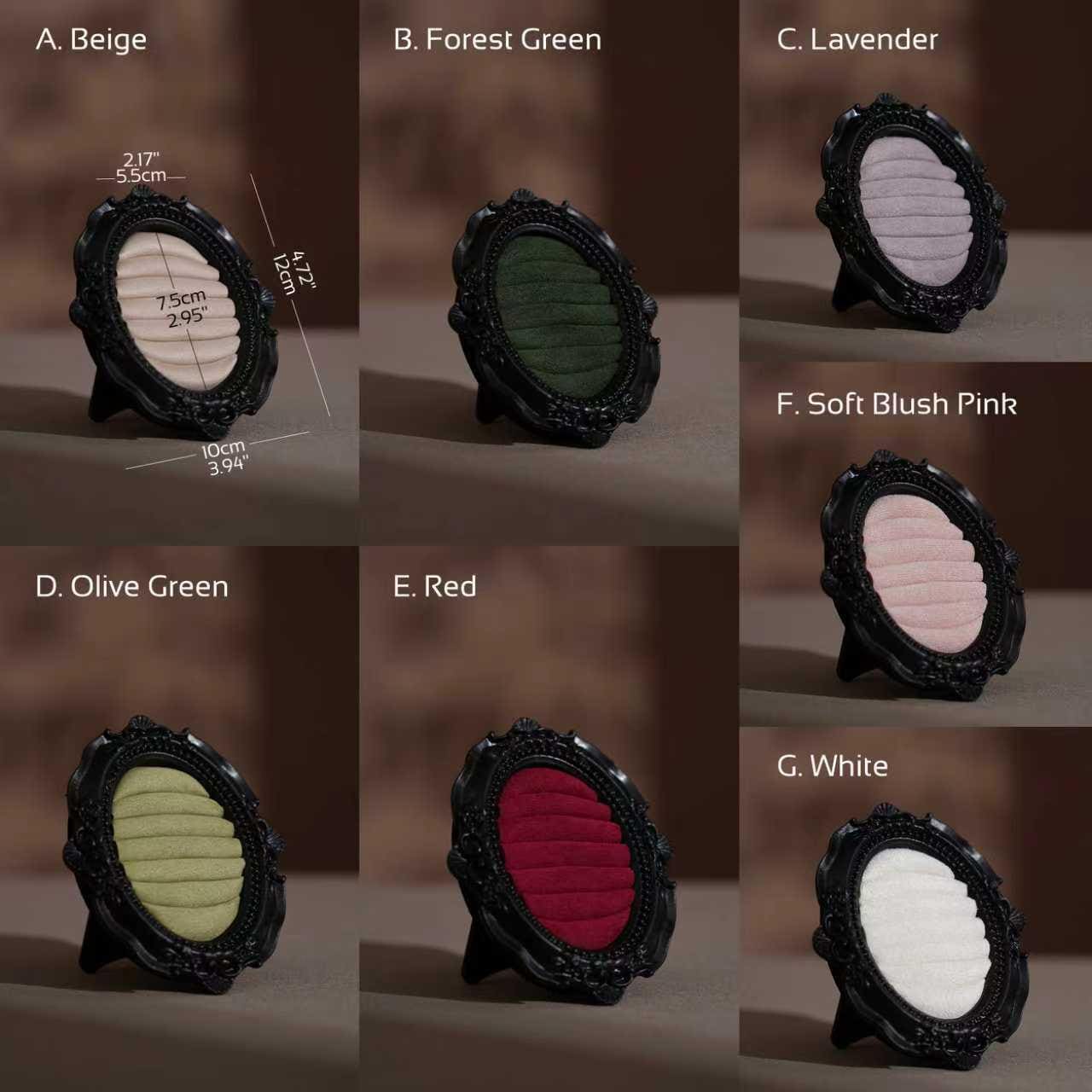 Oval Rococo Ring Display Frame