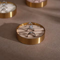 Brass Ring Box – Elegant Wedding Ring Box With Vegan Suede Insert