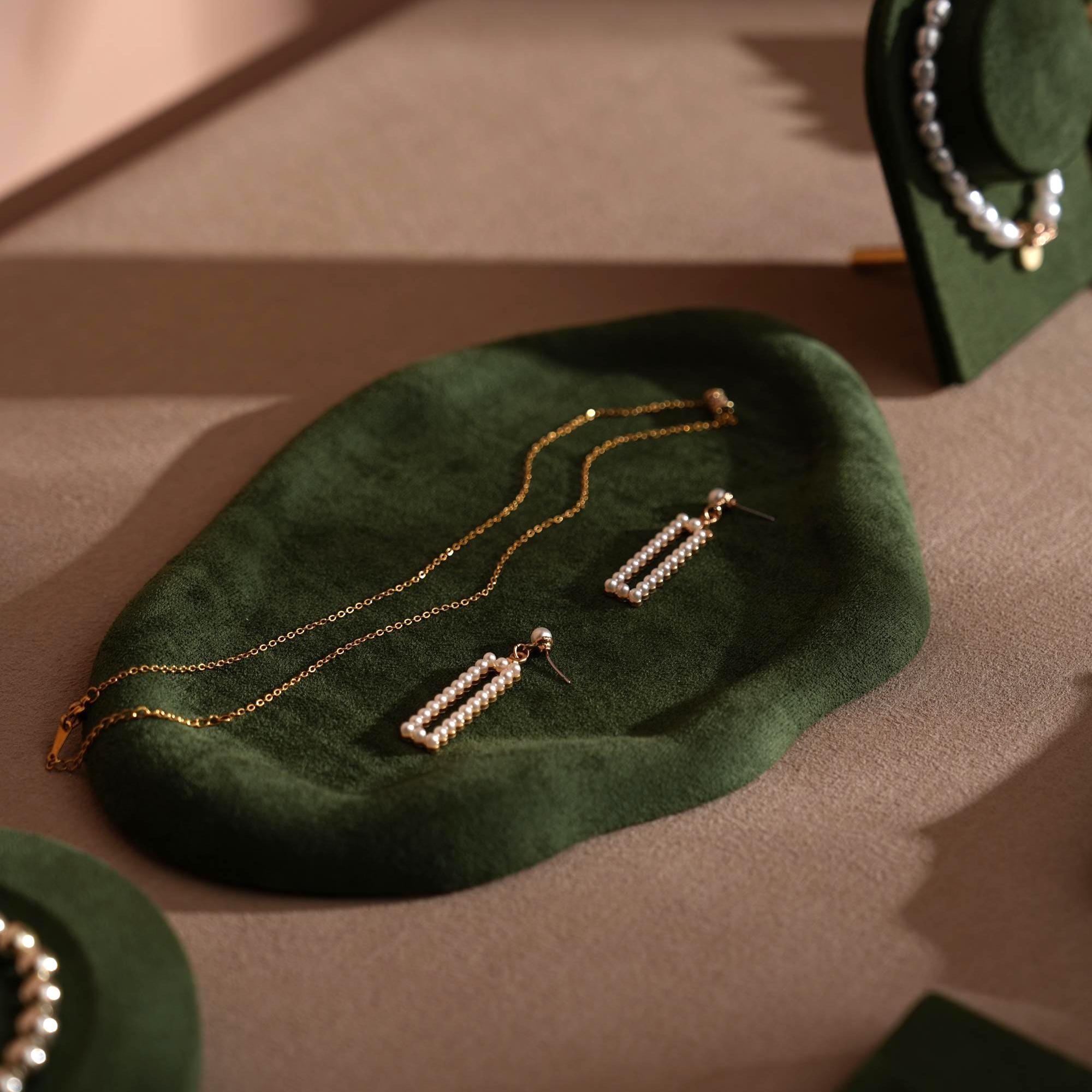 Minimalist Suede Jewelry Trays