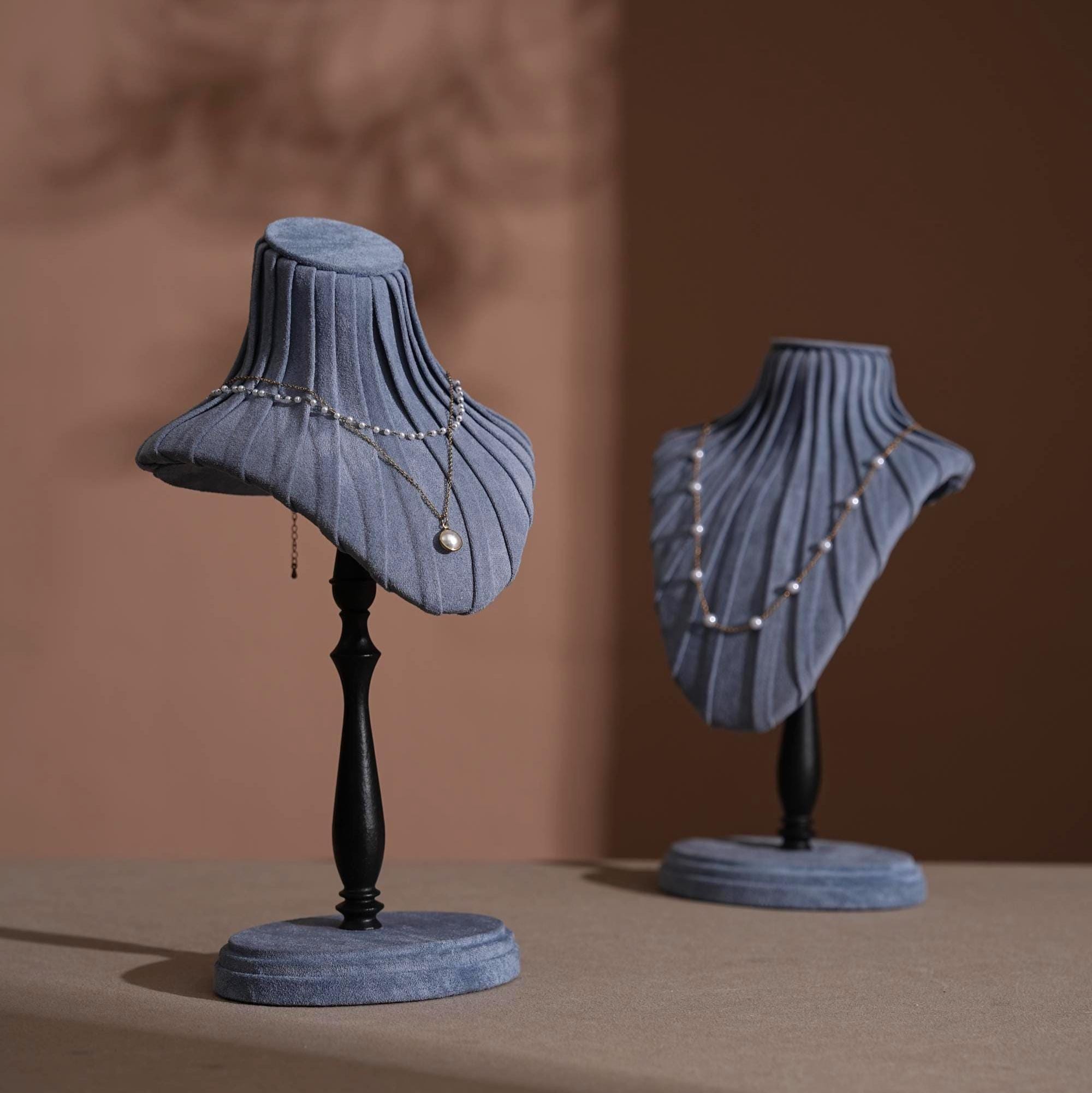 Suede Necklace Bust Stand