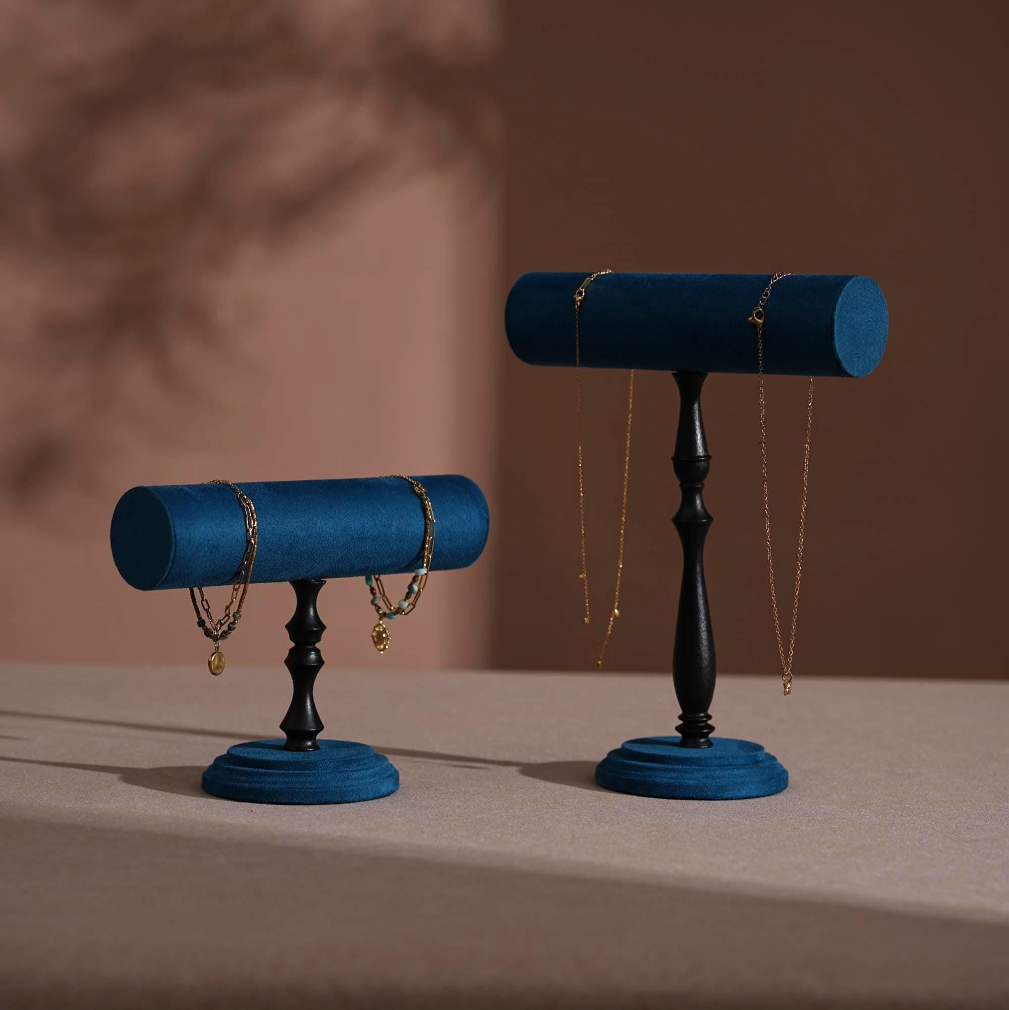 Suede T-Bar Jewelry Stand
