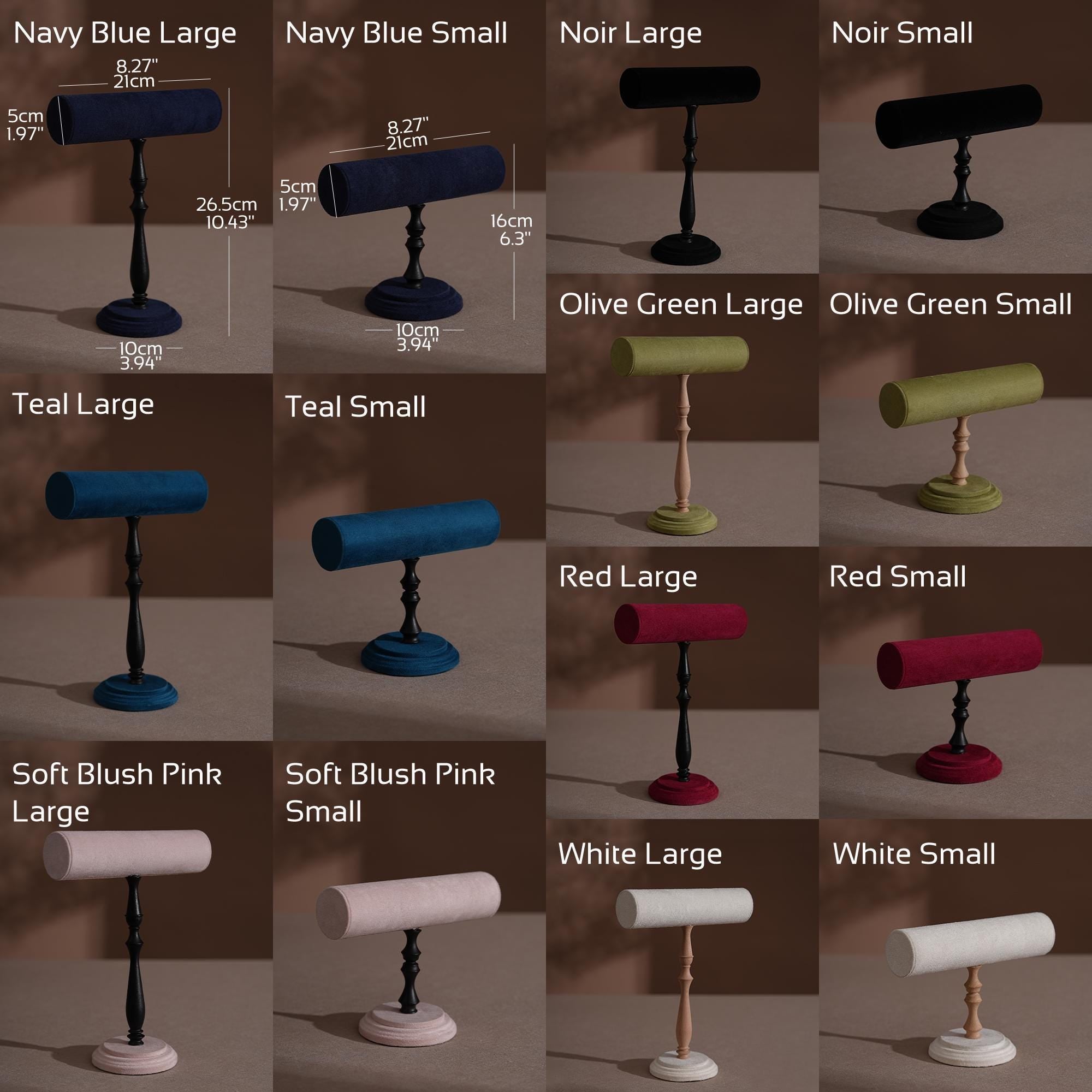 Suede T-Bar Jewelry Stand