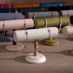 Suede T-Bar Jewelry Stand