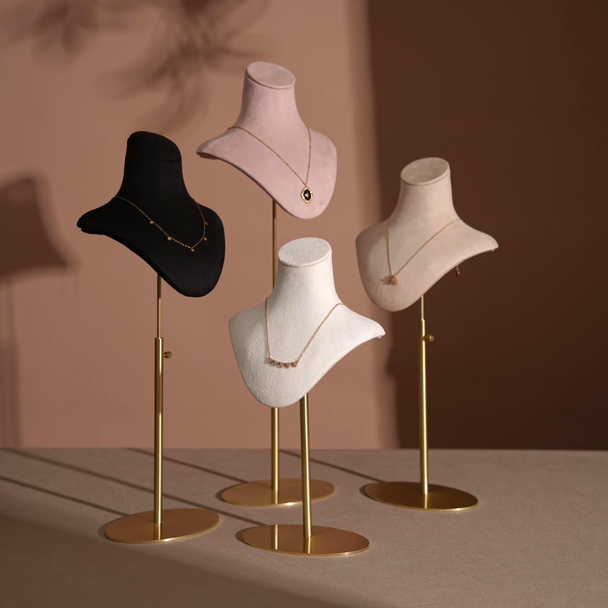 Suede Necklace Bust Stand