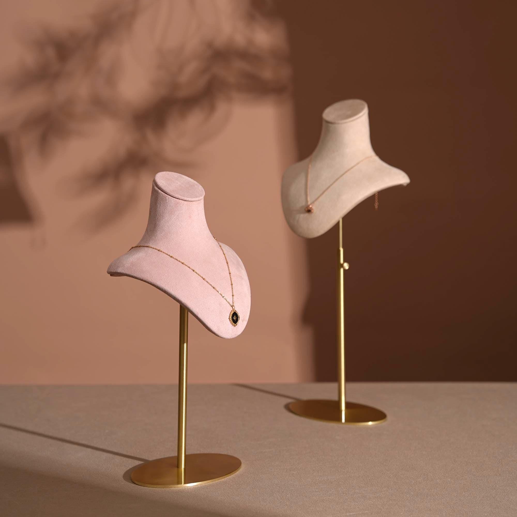 Suede Necklace Bust Stand